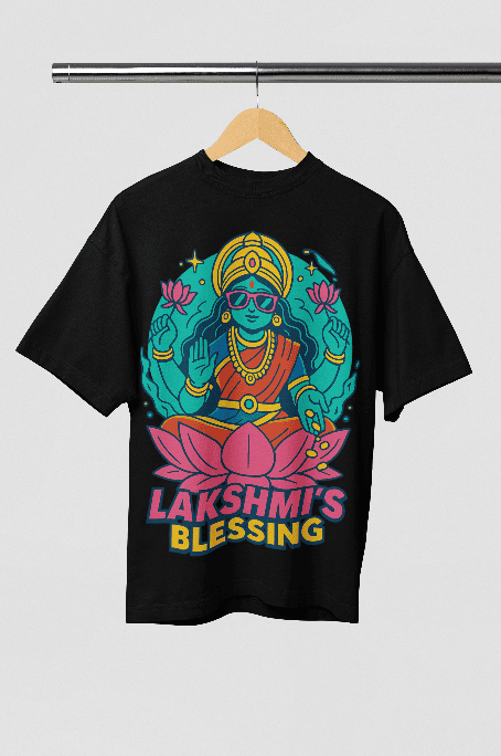 Laxmi's Diwali Blessings Oversized Tshirt