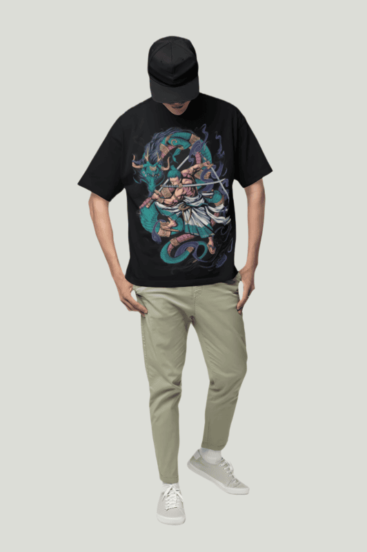 Black Graphics Oversized t-shirt