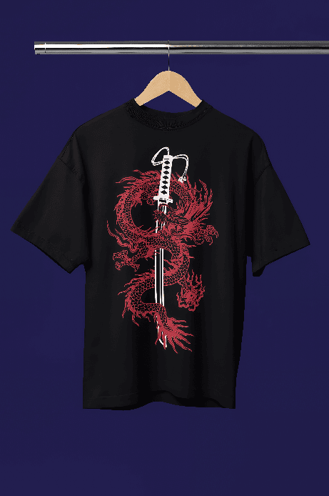 The dragon sword oversized t-shirt