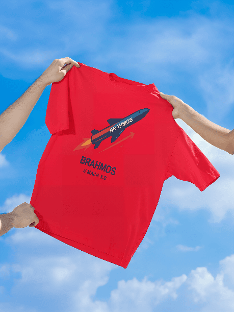 Brahmos Mach 3.0 printed Oversized T-shirt