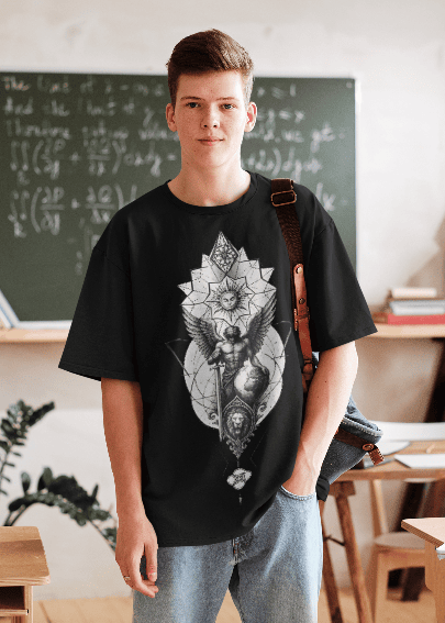 Greek God black oversized tshirt