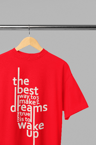Phylosophical Quote red oversized tshirt