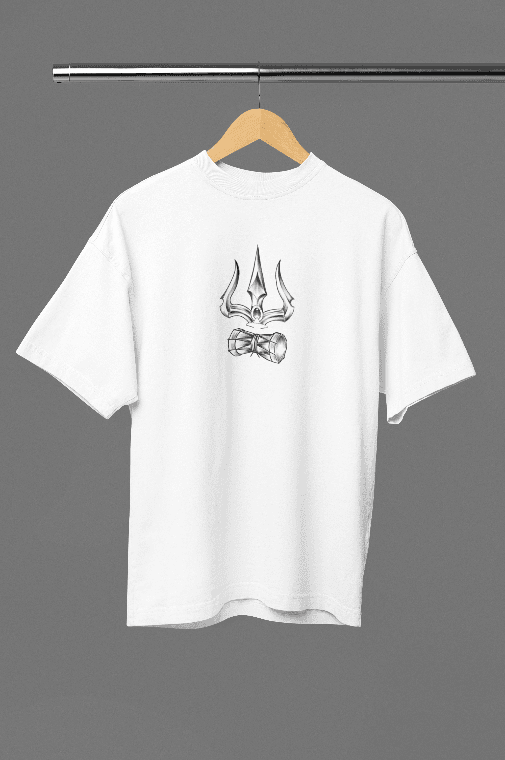 Maha Mritunjaya White oversized tshirt