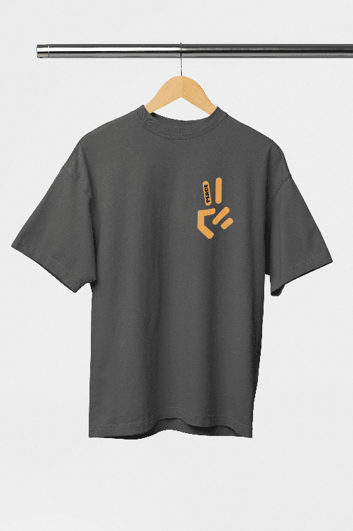 PEACE grey oversized tshirt