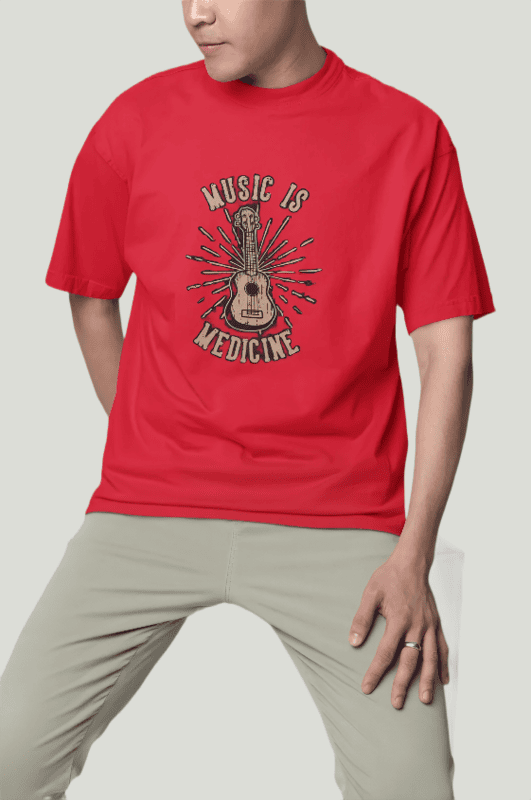 oversized t-shirt Music is medicine