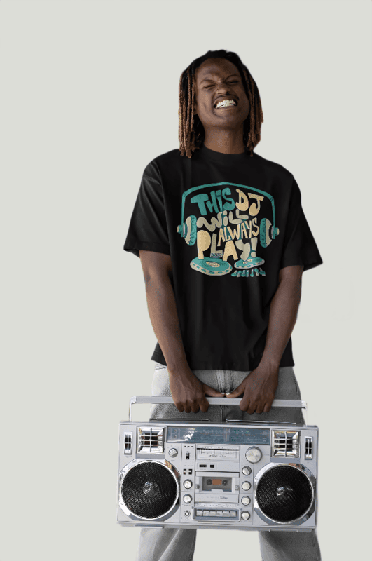 DJ music oversized t-shirt