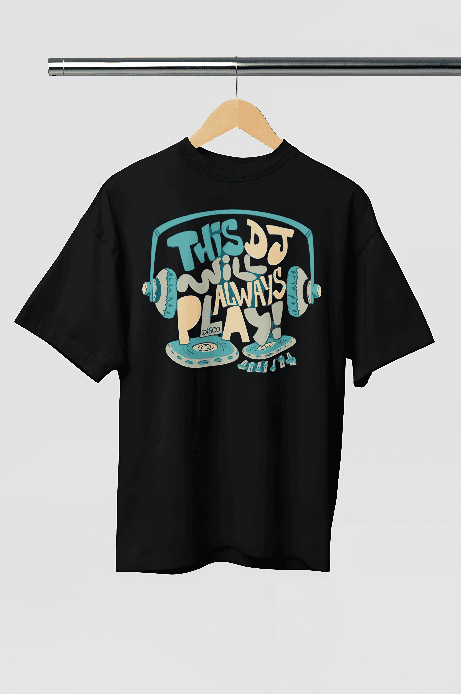 DJ music oversized t-shirt