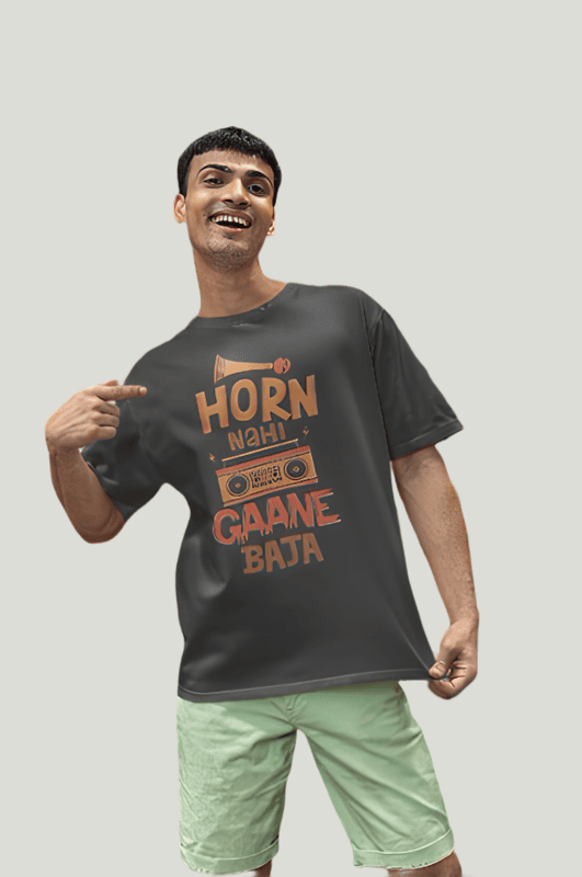 Irritated Driver Red printed oversized t-shirt