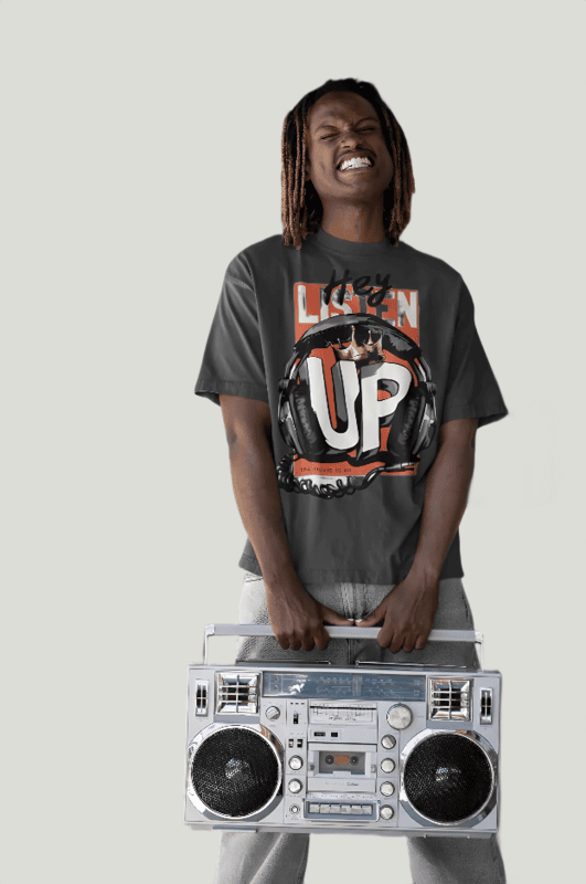 Musical black oversized t-shirt
