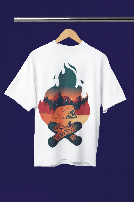 Bon fire oversized t-shirt