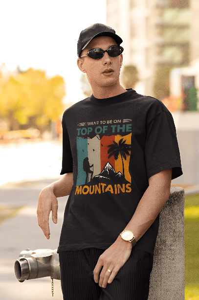 Hiking Black oversized t-shirt