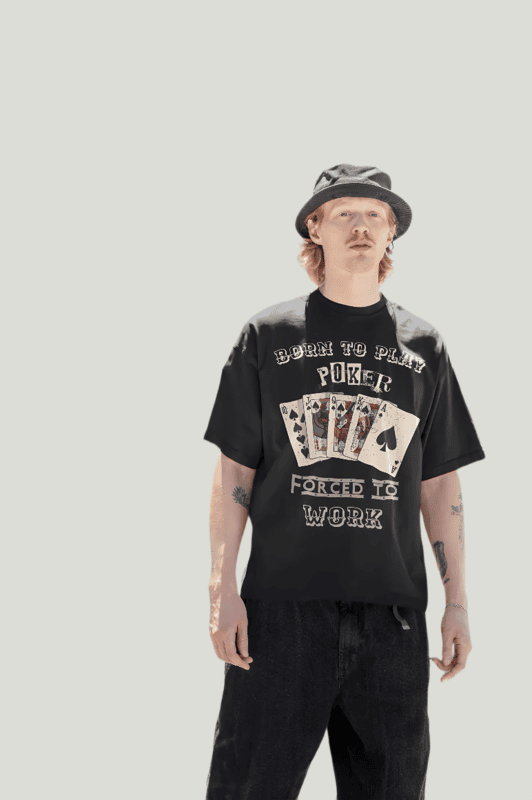 Born to play Poker oversized t-shirt