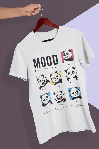 Panda moods oversized t-shirt