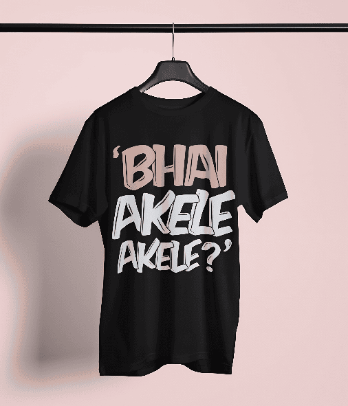Akele Akele Black printed Oversized t-shirt